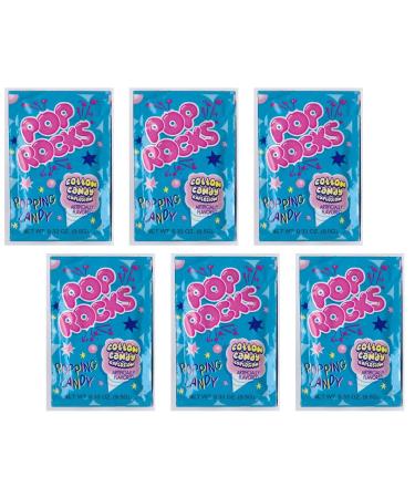 Pop Rocks Popping Fizzing Crackling Candy 6pk (Cotton Candy 6 Pack) Cotton Candy 9.5 g (Pack of 6)
