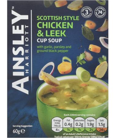 Ainsley Harriott Goan Spiced Chicken Cup Soup 66g Caribbean Cup Soup 60g East Indian Mulligatawny Cup Soup 87g & Scottish Chicken & Leek Cup Soup 60g (8 Pack Mixed Bundle) - Buy Online on SooperMarket.com