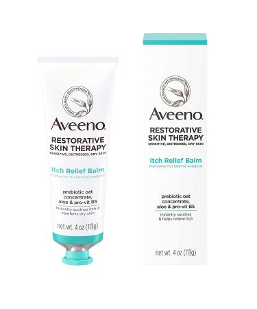 Aveeno Restorative Skin Therapy Itch Relief Balm 4 oz - Soothing Moisturizer for Dry, Itchy Skin - Buy Online on SooperMarket.com