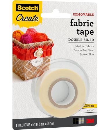 Scotch Removable Fabric Tape 3/4 in x 180 in 1/Pack Removable and Double Sided (FTR-1-CFT) 1 roll - Buy Online on SooperMarket.com