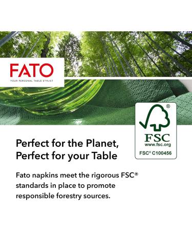 FATO Disposable Paper Napkins - 100 Pack Red 24x24 cm 4-Folded 2-Layer Eco-Friendly & FSC Certified for Aperitifs & Cocktails - Buy Online on SooperMarket.com