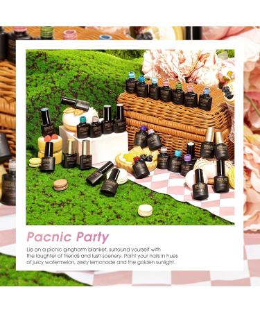 ROSALIND 30PCS Gel Nail Polish Set - Long Lasting DIY Manicure with Base & Top Coat Multicolored Glitter & Matte Options - Perfect Gift for Nail Art Enthusiasts - Buy Online on SooperMarket.com