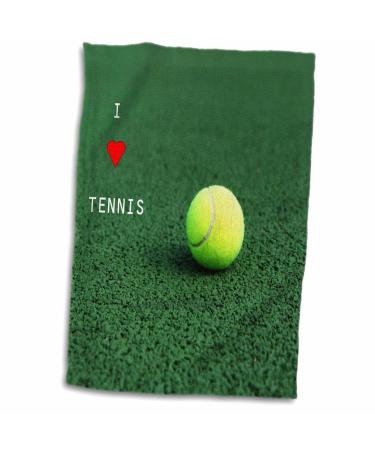 3D Rose I Love Tennis TWL_50212_1 Towel  15 x 22