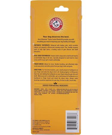 Arm & Hammer Tartar Control Dental Kit for Dogs - Beef Flavor | Freshens Breath & Supports Oral Health - Buy Online on SooperMarket.com
