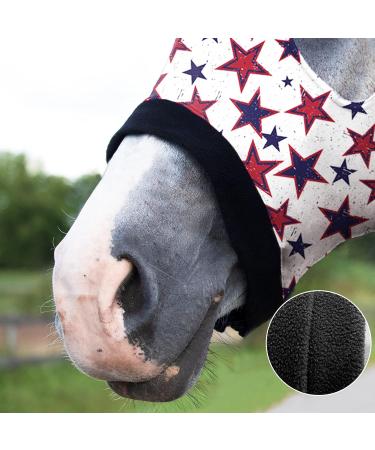 Harrison Howard Soft Fleece Horse Head Hood with Zipper - Stretchy & Comfortable - Large Size - Vivid Lively Stars - Ideal for All-Weather Protection - Buy Online on SooperMarket.com