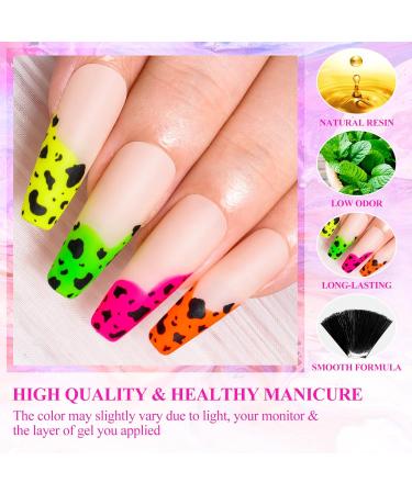 MEET ACROSS Neon Gel Nail Polish Set - 12pcs Fluorescent Colors for Spring & Summer - Perfect Halloween Nail Art - Buy Online on SooperMarket.com