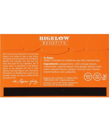 Bigelow Tea Ginger & Peach 18 ct - Delicious Blend of Ginger and Peach Flavors - Buy Online on SooperMarket.com