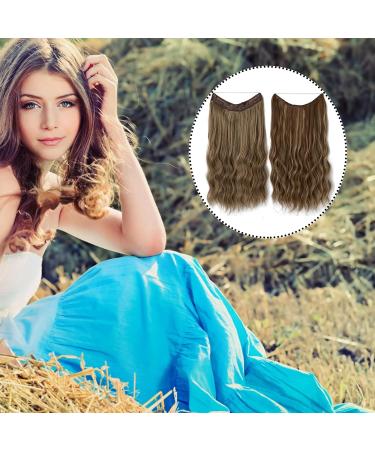 Clip in Hair Extensions Natural Real Light Brown Hair Extensions Long Wavy Hairpieces Seamless Human Hair for Women Daily Wear Party Cosplay 20inch - Buy Online on SooperMarket.com