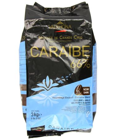 Valrhona Caraibe 66 Percent Chocolate Beans Bag 3 Kg