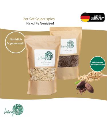 Vitalityballs 2-Pack 500g - 60% Protein Soy Crispies (Nature & Cocoa) - No Sugar Additives - Ideal Topping for Muesli & Salads - Buy Online on SooperMarket.com