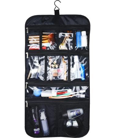 Freegrace Premium Hanging Toiletry Travel Bag - Large Black Organizer for Cosmetics, Jewelry, and Accessories - Buy Online on SooperMarket.com