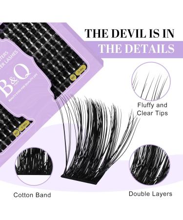 Lash Clusters 208 PCS D Curl Volume Individual Eyelash Extensions Kit - Soft Wispy False Lashes - DIY Lash Extensions 8-16mm - Comfortable Band - Pack of 1 - Buy Online on SooperMarket.com