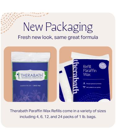 Therabath Paraffin Wax Refill - Eucalyptus Rosemary Mint - Relieves Arthritis Stiff Muscles & Dry Skin - 4 lb - Deep Hydration for Hands Feet & Body - Made in USA - Buy Online on SooperMarket.com