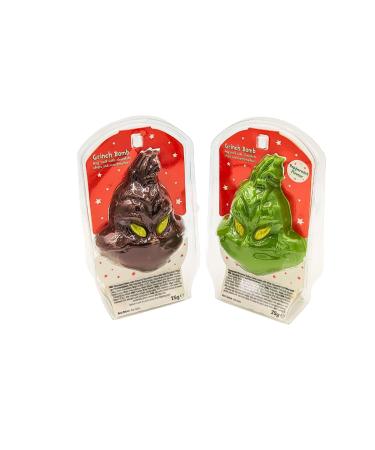 Hot Chocolate Gift Set - Hot Chocolate Bomb - Hot Cocoa Bomb - Milk Chocolate Bomb With Mini Marshmallows - Grinch Mug melt Bomb - Pack Of 2 (Peppermint)