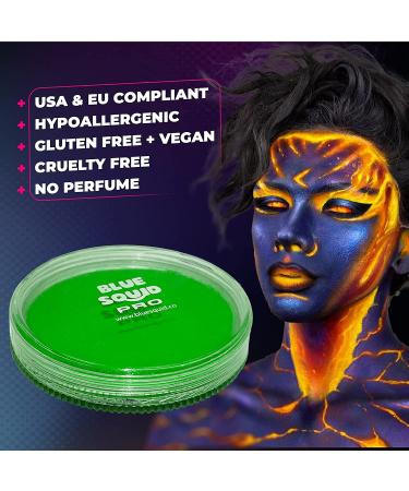 Blue Squid PRO Face Paint - Bright Lime Green (30gm) | Superior Quality Water Based Makeup for Adults, Kids & SFX - Buy Online on SooperMarket.com