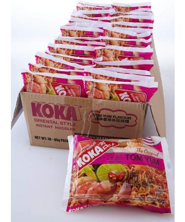 Koka Oriental Instant Noodles The Original Tom Yum Flavour (Pack of 85G X 30Pcs) - Buy Online on SooperMarket.com