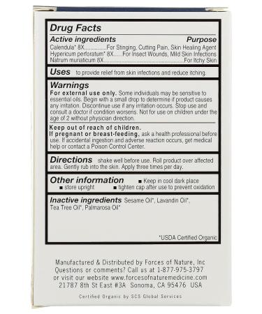 Forces of Nature Organic Anti-Itch Extra Strength Roll On - 0.14 FZ - Buy Online on SooperMarket.com
