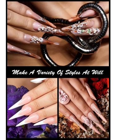 EBANKU 120 PCS Clear Matte Dual Nail Forms for Acrylic Stiletto Nail Extensions | Nail Art Salon Design Tools - Buy Online on SooperMarket.com