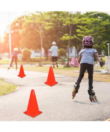 CARTMAN 9 Inch 12 Pack Plastic Training Cones - Indoor Outdoor Traffic Cones for Soccer, Skating, Football, Basketball - Field Marker Agility Cones for Festive Events - Buy Online on SooperMarket.com