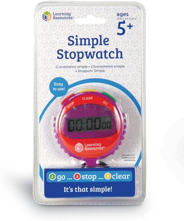 Learning Resources Simple 3 Button Stopwatch for Science Investigations and Math Exercises | Ages 5 - Buy Online on SooperMarket.com