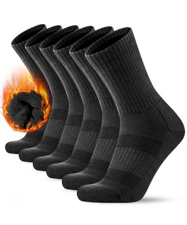 KECOW Merino wool hiking socks men & women 3 pairs 60% merino socks Winter socks warm socks for outdoor sports 43-46 dark gray