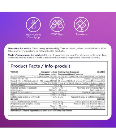 One A Day Women's Multivitamin Gummies - Daily Gummy Vitamins For Women With Vitamins A C D And Zinc To Support Immune Function Biotin For Healthy Hair Skin And Nails And More 60 Gummies - Buy Online on SooperMarket.com