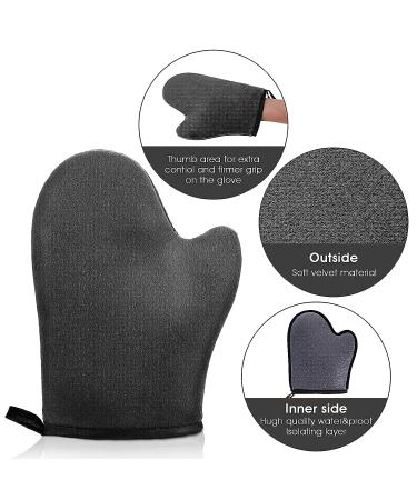 WLLHYF Self Tanning Mitt Applicator - Ultra Soft 3D Design Glove for Face and Back - Black Tanner Mitts for Smooth Application - Buy Online on SooperMarket.com
