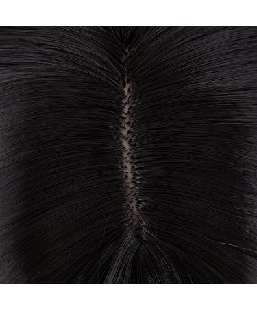 MapofBeauty 18 Inch/45 cm Layered Bangs Straight Synthetic Fiber Shoulder Length Hair Daily Use Wig (Black) - Buy Online on SooperMarket.com
