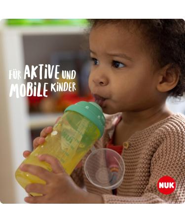 Nuk First Choice+ Flexi Cup - BPA-Free 300ml Drinking Bottle for Kids Fire Engine Design 12 Months+ Leak-Proof Straw & Cap - Buy Online on SooperMarket.com