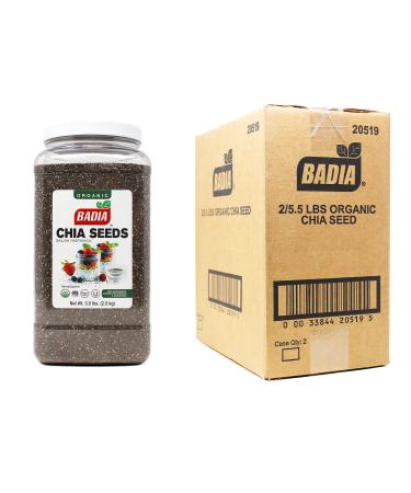 Badia Organic Chia Seed, 5.5 Pound (Pack of 2)