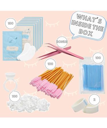 Lash Extension Supplies Set - 504 Pieces of Under Eye Pads Tweezers Wands & More | Spa Gifts for Adults | International Shipping Available - Buy Online on SooperMarket.com