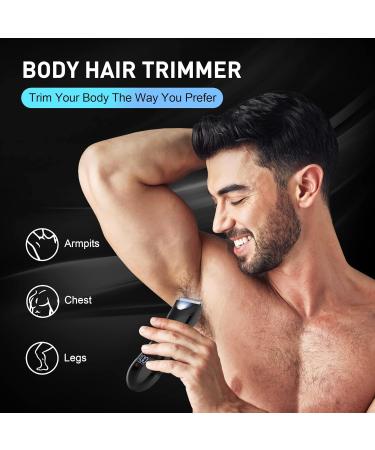 Premium Body Hair Trimmer for Men - Electric Razor for Pubic Armpits & Breasts with Charging Station - Buy Online on SooperMarket.com