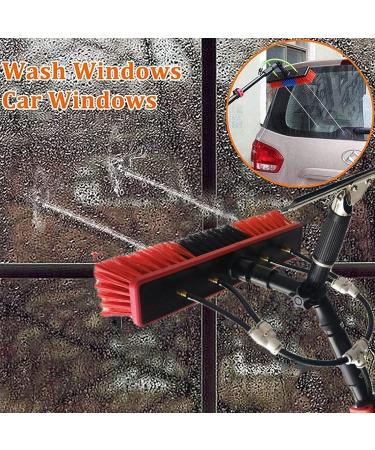 Window Cleaning Kit with Extension Pole Water Fed Pole Brush System Teleswindow Cleaning Tools Extendable Pole with Squeegee/5.6 M/18.4 Ft 35cm Brush Head 12M/39FT - Buy Online on SooperMarket.com
