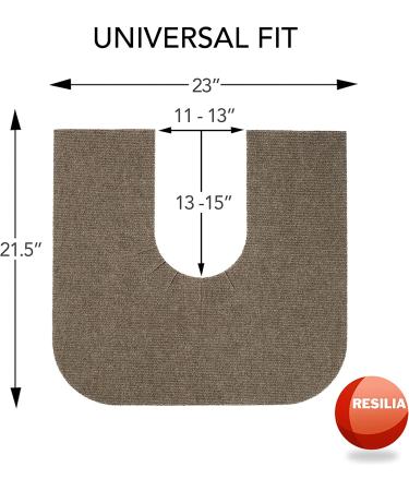 Resilia Rounded Commode Potty Training Mats - Super-Absorbent 2-Pack Universal Bathroom Protector Pads for Kids, Tan - Buy Online on SooperMarket.com