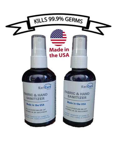 KeriCure Medical 2 Pack Sanitizer Spray - Unscented 70% Isopropyl Alcohol - Made in USA - Woman Owned Small Business - Buy Online on SooperMarket.com