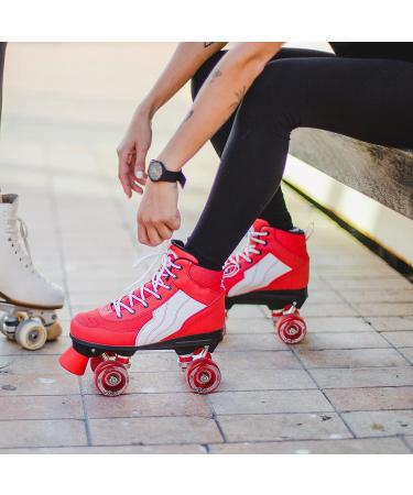 FOMOTEAM Roller Skate Wheels 58mm 82A (Set of 8) - Red | Indoor/Outdoor Use - Buy Online on SooperMarket.com