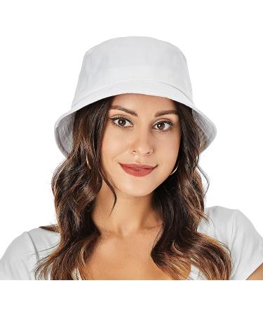 Umeepar Unisex Cotton Packable Bucket Hat Sun Hat - White - Buy Online on SooperMarket.com