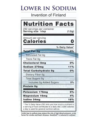 GoodSalt: Low Sodium Iodized Mineral Salt with Potassium and Magnesium - 3 Pack (12 oz each) - Buy Online on SooperMarket.com