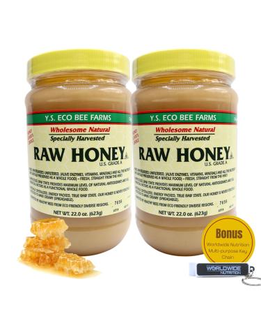 Y.S. Eco Bee Farms Y.S. Organic Bee Farms Wholesome Natural Raw Honey Unpasteurized Unfiltered Fresh Raw State Kosher Pure Natural Healthy Safe Gluten Free Specially Harvested 22oz - 2pk