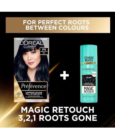 L'Oreal Paris Preference P11 Manhattan Cool Black Hair Dye - Long Lasting Permanent Colour - Buy Online on SooperMarket.com