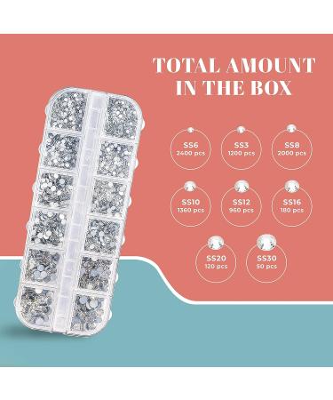 Alourity Rhinestones Set - 8250 Pcs in 8 Sizes with Storage Boxes, Tweezer & Picking Pen - Lead-Free & Easy to Use for Crafts, Nails, Shoes, Bags - DIY & Gifting - Buy Online on SooperMarket.com