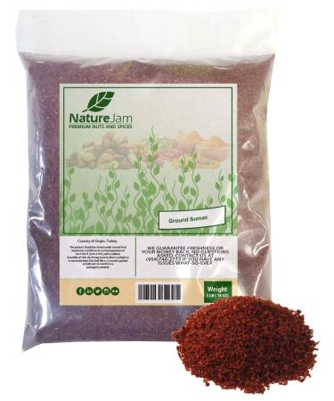 Sumac Spice Seasoning 1 Pound Bulk Bag-Pure 100% Sumac Heat Sealed for Freshness