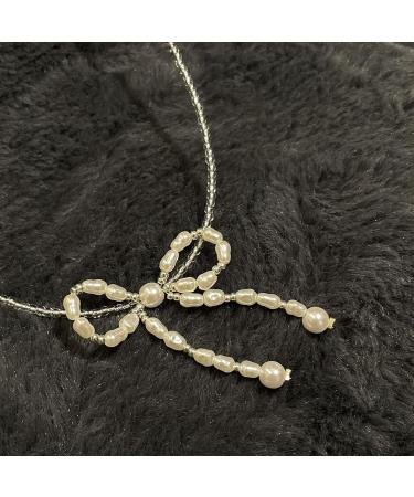 Oralgo's French Style Necklace with Looping Imitation Pearls & Fans - Elegant Jewelry for Women & Girls - Buy Online on SooperMarket.com