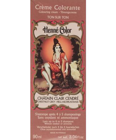Henn Color Light Ash Chestnut Henna - Light Brown Tinting Cream 90 ml | International Shipping Available - Buy Online on SooperMarket.com