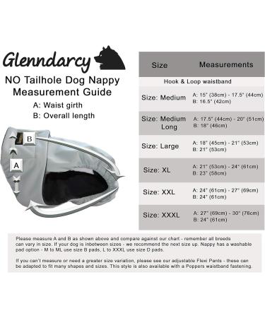 Glenndarcy Dog Diapers - Tail Hole-Free - Perfect for French Bulldogs & Unicorns - Large Size - Buy Online on SooperMarket.com