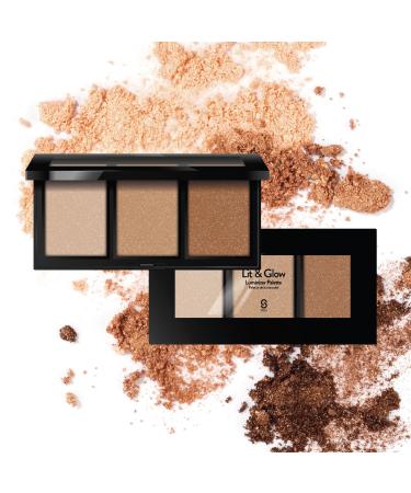 Sistar Lit & Glow Luminizer Palette Glitter Bronzer Make Up