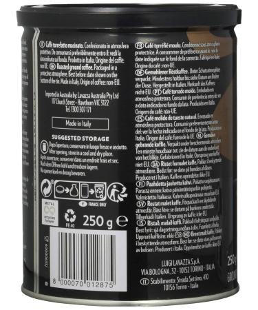 Buy Lavazza Espresso Italiano Classico Ground Coffee 250g | Floral & Fruity Aroma | Ideal for Moka Pot & Filter Coffee | International Shipping - Buy Online on SooperMarket.com