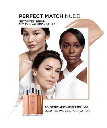 L'Or al Paris Tinted Serum with Hyaluronic Acid | Nourishing Liquid Foundation | Perfect Match No. 0.5-2 Very Light | 30 ml - Buy Online on SooperMarket.com