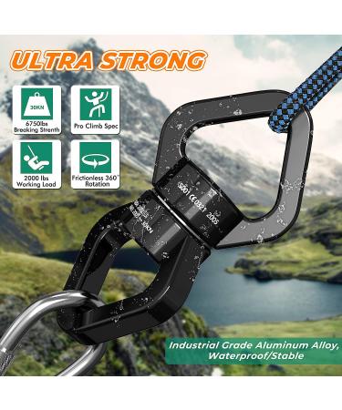 Trobing Swing Swivel 30KN Rotational Safety Device - 360 Rotator for Aerial Yoga, Hammocks, Swings, Climbing - Indoor/Outdoor Use - Buy Online on SooperMarket.com