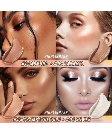 LSxia 2Pcs Highlighter & Contour Stick Makeup Kit - Water-proof, Long Lasting Illuminator & Bronzer Stick for Face Contouring - Buy Online on SooperMarket.com